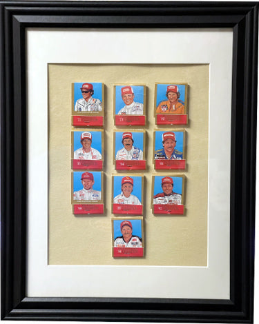 NASCAR Winston Cup Series 25th Anniversary Champions 10 Book Matches Custom Framing- NEW-Powers Sports Memorabilia