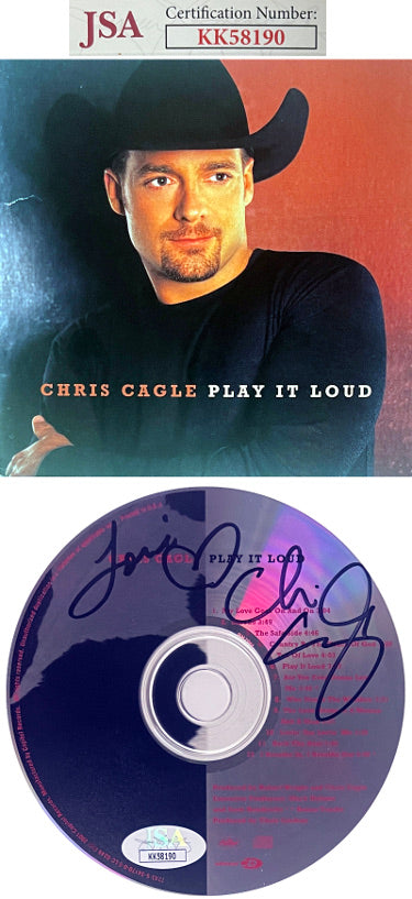 Chris Cagle Autographed 2000 Play It Loud CD w/ Cover Booklet & Case- JSA-Powers Sports Memorabilia