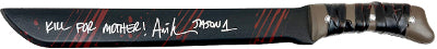 Ari Lehman Autographed Friday the 13th Plastic Prop Machete- Tri-Star Holo- w/ dual Kill for Mother! & Jason 1 (26 inches long)-Powers Sports Memorabilia