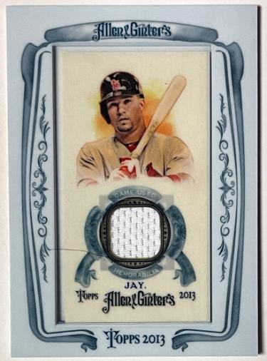 Jon Jay 2013 Topps Allen & Ginter Game Used Framed Mini Relic Card #AGR-JJY (St. Louis Cardinals)-Powers Sports Memorabilia