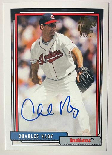 Charles Nagy Autographed 2018 Topps Archives Fan Favorite On Card Auto #FFA-CN (Cleveland Indians/3X All-Star)-Powers Sports Memorabilia