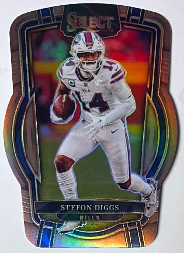Stefon Diggs 2022 Panini Select Club Level Gold Prizm Die-Cut Card #289- 29/99 (Buffalo Bills)-Powers Sports Memorabilia