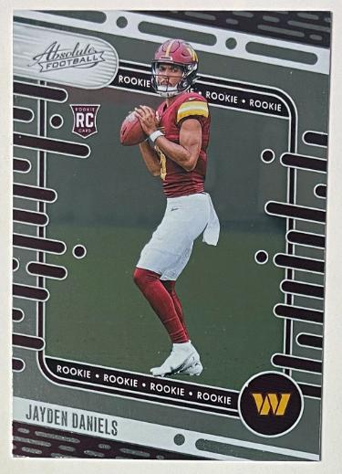 Jayden Daniels 2024 Panini Absolute Rookie Card (RC) #102 (Washington Commanders)-Powers Sports Memorabilia