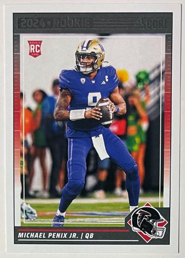 Michael Penix Jr. 2024 Panini Score Rookie Card (RC) #323 (Atlanta Falcons/Washington)-Powers Sports Memorabilia