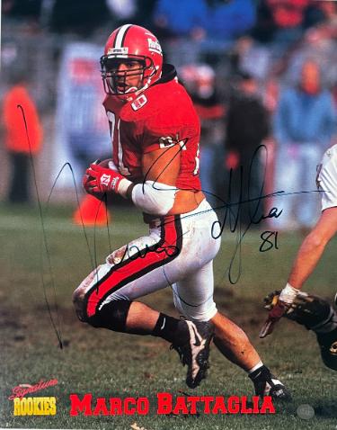 Marco Battaglia Autographed Signature Rookies 8x10 Photo #81- COA (Rutgers/Bengals)