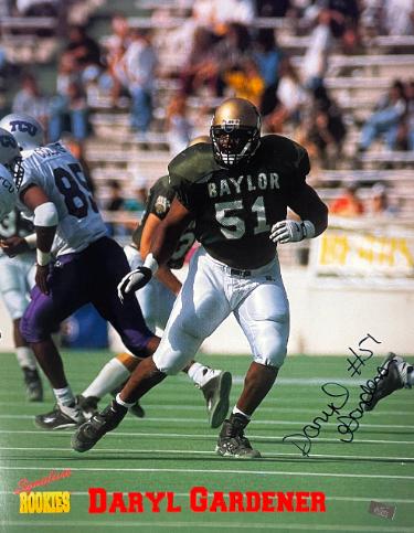 Daryl Gardener Autographed Signature Rookies 8x10 Photo- COA (Baylor Bears/Dolphins)-Powers Sports Memorabilia