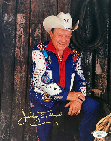 Little Jimmy Dickens Autographed Country Music Color 8x10 Photo- JSA #II11625-Powers Sports Memorabilia