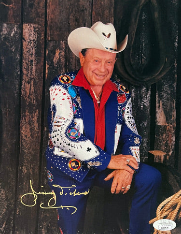 Little Jimmy Dickens Autographed Country Music Color 8x10 Photo- JSA #II11626-Powers Sports Memorabilia