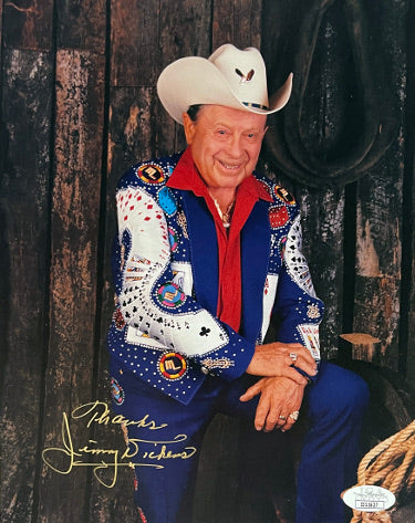 Little Jimmy Dickens Autographed Country Music Color 8x10 Photo w/Thanks- JSA #II11627-Powers Sports Memorabilia