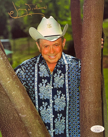 Little Jimmy Dickens Autographed Country Music Color 8x10 Photo imperfect- JSA #II11631-Powers Sports Memorabilia