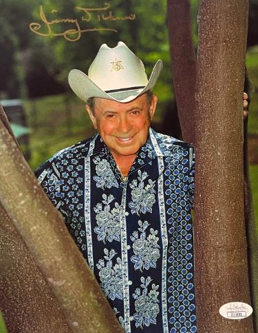 Little Jimmy Dickens Autographed Country Music Color 8x10 Photo imperfect- JSA #II11632-Powers Sports Memorabilia