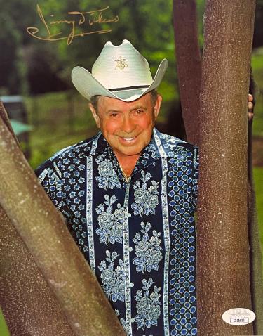 Little Jimmy Dickens Autographed Country Music Color 8x10 Photo imperfect- JSA #II11633-Powers Sports Memorabilia