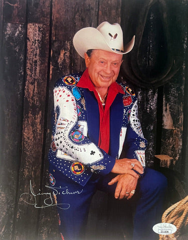 Little Jimmy Dickens Autographed Country Music Color 8x10 Photo- JSA #II11636-Powers Sports Memorabilia