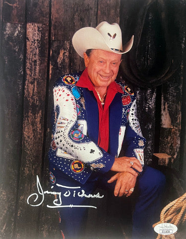 Little Jimmy Dickens Autographed Country Music Color 8x10 Photo- JSA #II11638-Powers Sports Memorabilia