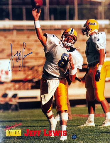 Jeff Lewis Autographed Signature Rookies 8x10 Photo- COA (Northern Arizona/Broncos)-Powers Sports Memorabilia