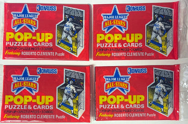 1986 Donruss Leaf Baseball Pop-up Cards Factory Sealed Packs Lot of 4-Powers Sports Memorabilia