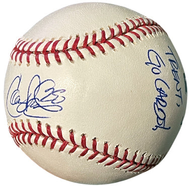 Colby Rasmus Autographed Rawlings Official Major League Baseball Trent Go Cards!- COA (St. Louis Cardinals)-Powers Sports Memorabilia