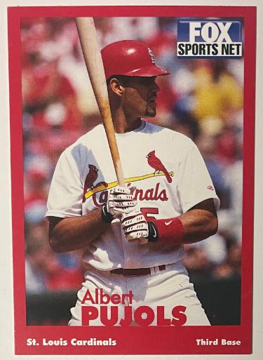 Albert Pujols 2001-2002 Fox Sports Net/St. Louis Cardinals Rookie Card (RC) #5-Powers Sports Memorabilia