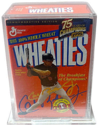 Cal Ripken, Jr. 1999 Wheaties ?ǣ75 Years of Champions?ǥ 24K Gold Signature Mini Box w/ Display Case-Powers Sports Memorabilia