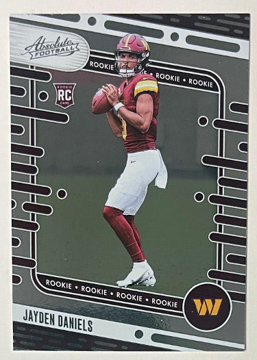 Jayden Daniels 2024 Panini Absolute Rookie Card (RC) #102 (Washington Commanders) - CTBL_042157-Powers Sports Memorabilia