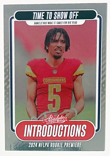 Jayden Daniels 2024 Panini Absolute Introductions Rookie Card (RC) #I-JDS (Washington Commanders) - CTBL_042158-Powers Sports Memorabilia
