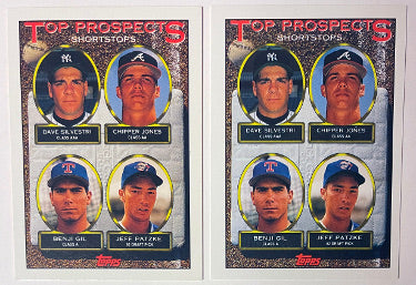 Chipper Jones 1993 Topps Top Prospects Rookie Card (RC) #529- Lot of 2 (Atlanta Braves)-Powers Sports Memorabilia