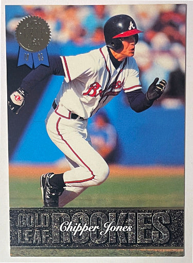 Chipper Jones 1993 Leaf Gold Rookies Card (RC) #19 (Atlanta Braves)-Powers Sports Memorabilia