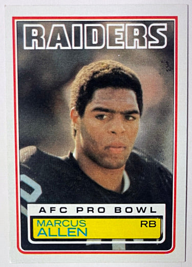 Marcus Allen 1983 Topps Rookie Card (RC) #294 (Los Angeles Raiders)-Powers Sports Memorabilia