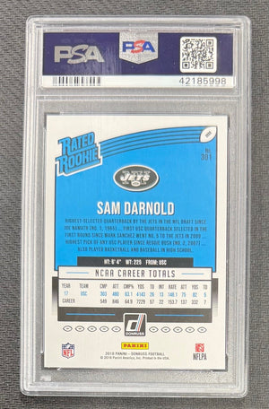 Sam Darnold 2018 Panini Donruss Football Rated Rookie Card #301 Graded PSA 10 Cert #42185998-Powers Sports Memorabilia