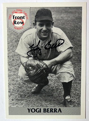 Yogi Berra Autographed 1992 Front Row The All-Time Greats Baseball #4 On Card Auto ?Çô COA (New York Yankees/HOF)-Powers Sports Memorabilia