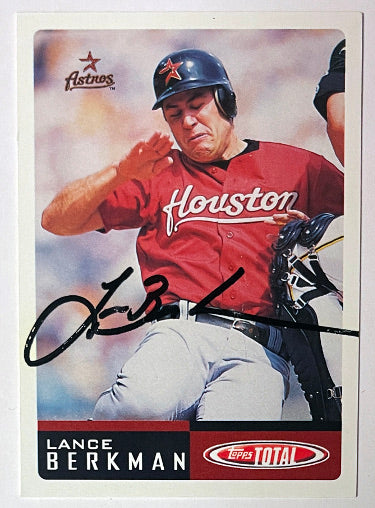 Lance Berkman Autographed 2002 Topps Total Baseball On Card Auto #690?Çô COA (Houston Astros)-Powers Sports Memorabilia
