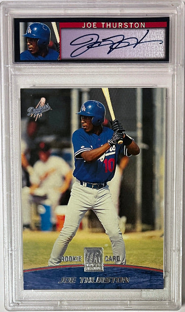 Joe Thurston Autographed 2001 Topps Reserve Auto Rookie Card #122- /1500-PSA Graded 8 NM-MT (Uncirculated/Dodgers)-Powers Sports Memorabilia