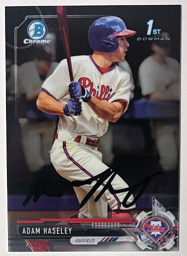 Adam Haseley 2017 Bowman Draft Chrome Facsimile Image Variation Card #BD-115 (Philadelphia Phillies)-Powers Sports Memorabilia