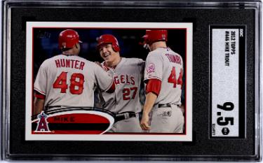 Mike Trout 2012 Topps Card #446- SGC Graded 9.5 Mint+ (Los Angeles Angels/3X MVP/2nd YR)-Powers Sports Memorabilia