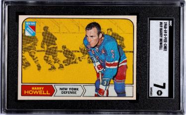 Harry Howell 1968-69 O-Pee-Chee NHL Card #69 - SGC Graded 7 NM (New York Rangers)-Powers Sports Memorabilia