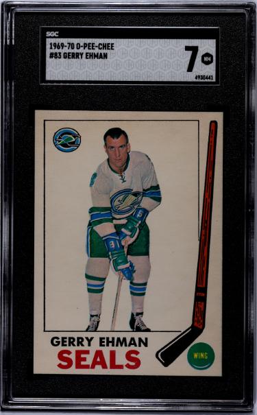 Gerry Ehman 1969-70 O-Pee-Chee NHL Card #83 - SGC Graded 7 NM (Oakland Seals)-Powers Sports Memorabilia