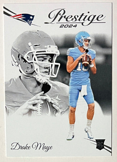 Drake Maye 2024 Panini Prestige Rookie Card (RC) #304 (New England Patriots/North Carolina)-Powers Sports Memorabilia