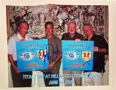 Jeff Fisher & Dave McGinnis Autographed Tennessee Titans Day 8x10 Photo 6/16/09 imperfect- COA - CTBL_042273-Powers Sports Memorabilia