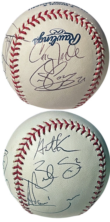 2004 Cincinnati Reds Autographed Rawlings Official Major League Baseball- Adam Dunn/Austin Kearns/Sean Casey/Cory Lidle- COA-Powers Sports Memorabilia