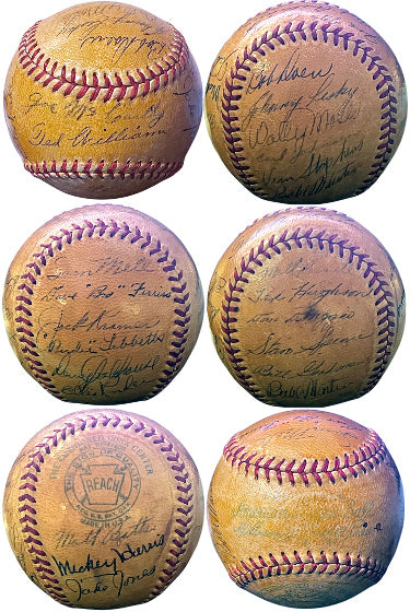1948 Boston Red Sox Team Autographed Reach ROAL Baseball 23 Sig-Joe McCarthy/Bobby Doerr/Boo Ferris/Sam Mele/Denny Gatehouse?Çô COA-Powers Sports Memorabilia