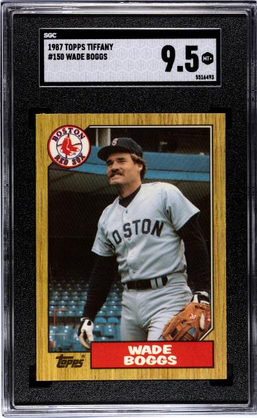 Wade Boggs 1987 Topps Traded Tiffany Card #150- SGC Graded 9.5 Mint+ (Boston Red Sox)-Powers Sports Memorabilia