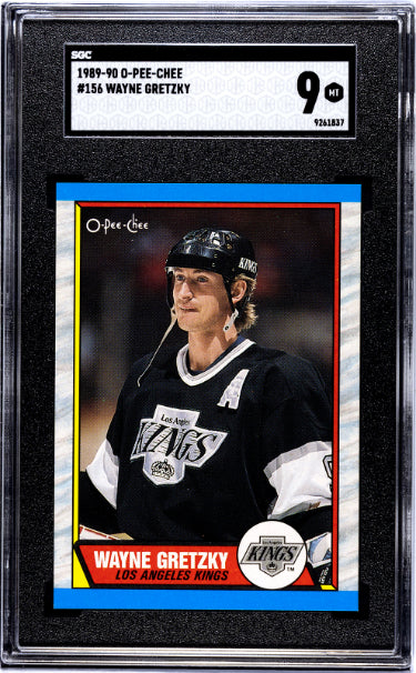Wayne Gretzky 1989-90 O-Pee-Chee NHL Card #156- SGC Graded 9 Mint (Los Angeles Kings/HOF/The Great One)-Powers Sports Memorabilia