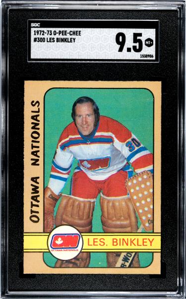 Les Binkey 1972-73 O-Pee-Chee NHL Card #300 - SGC Graded 9.5 Mint+ (Ottawa Nationals)-Powers Sports Memorabilia