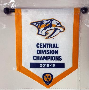 Nashville Predators 2018-19 Central Division Champions Mini Banner Arena Giveaway NHL Hockey-Powers Sports Memorabilia