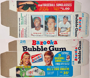 1967 Bazooka Compete Box 25-piece Allen #4, Stottlemyre #5, Conigliaro of 48-Powers Sports Memorabilia