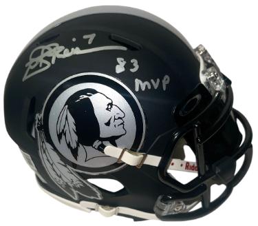 Joe Theismann Autographed Washington Eclipse Alt Speed Mini Helmet w/ Oakley Visor 83 MVP- Beckett Witnessed #2W732178-Powers Sports Memorabilia