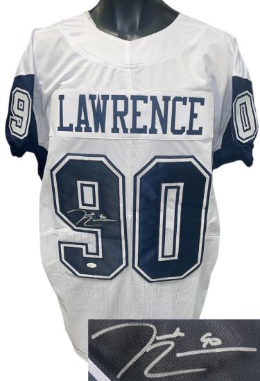DeMarcus Lawrence Autographed Dallas Custom Stitched Pro Style Football Jersey #90- JSA Witnessed #WP554296-Powers Sports Memorabilia