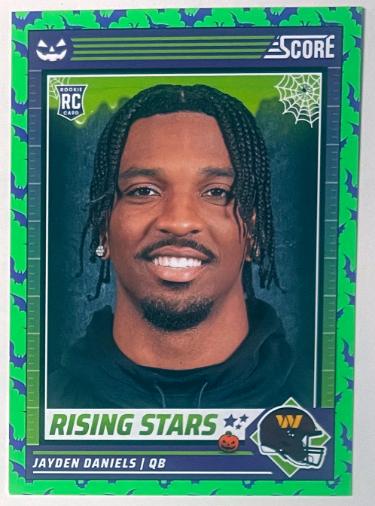 Jayden Daniels 2024 Panini Score-A-Treat Rising Stars Green Bats Card (RC) #26 (Washington Commanders)-Powers Sports Memorabilia