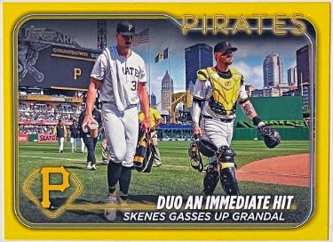 Paul Skenes 2024 Topps Update Series Gasses Up Rookie Card #US160 w/Yasmani Grandal-Powers Sports Memorabilia