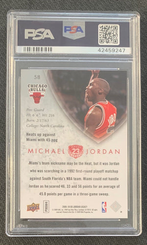 Michael Jordan 2009 Upper Deck Legacy Gold Basketball Card #58 Graded PSA 10-Powers Sports Memorabilia